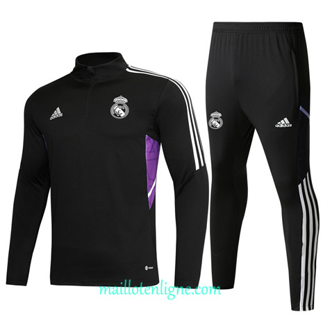 Thai Maillot Ensemble Real Madrid Enfant Survetement Noir 2022/2023 E1001