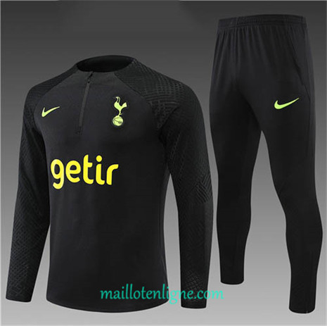 Thai Maillot Ensemble Player Tottenham Hotspur Enfant Survetement Noir 2022/2023 E1052