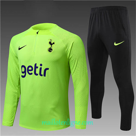 Thai Maillot Ensemble Player Tottenham Hotspur Enfant Survetement Vert/Noir 2022/2023 E1053