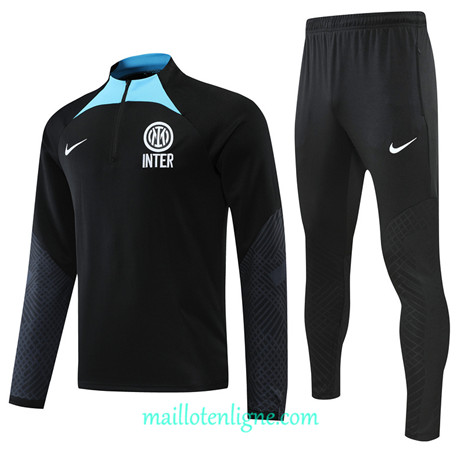 Thai Maillot Ensemble Inter Milan Survetement Noir 2022/2023 E961