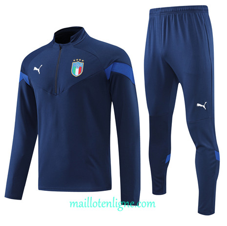 Thai Maillot Ensemble Italie Survetement Bleu Marine 2022/2023 E866