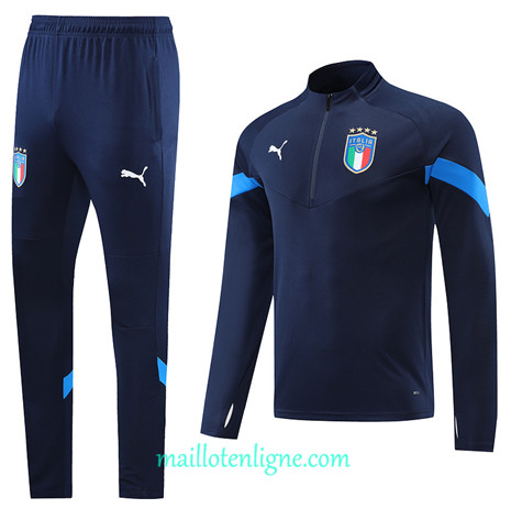 Thai Maillot Ensemble Italie Survetement Bleu Marine 2022/2023 E869