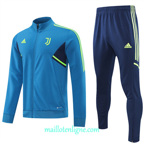 Thai Maillot Ensemble Juventus Veste Survetement Bleu 2022/2023 E983