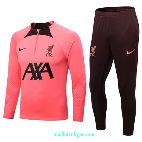 Thai Maillot Ensemble Liverpool Survetement Rose/Noir 2022/2023 E906