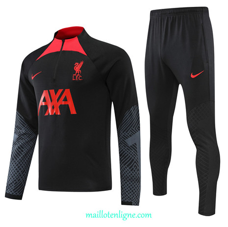 Thai Maillot Ensemble Liverpool Survetement Noir 2022/2023 E908