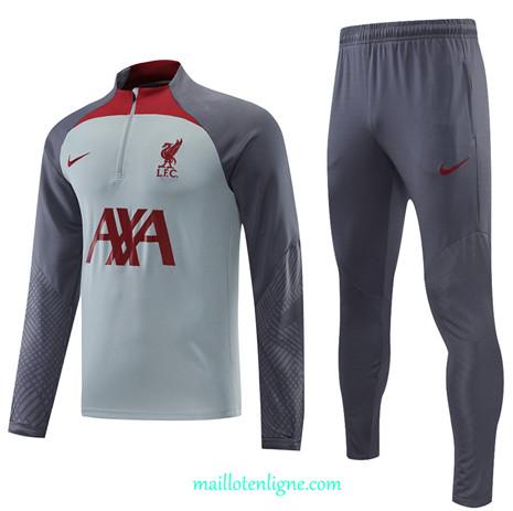 Thai Maillot Ensemble Liverpool Survetement Gris 2022/2023 E910