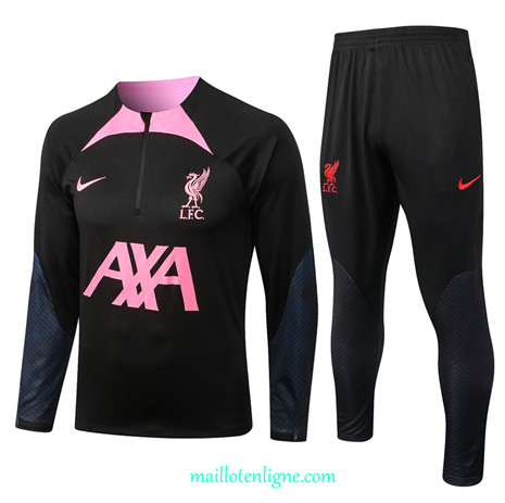 Thai Maillot Ensemble Liverpool Survetement Noir 2022/2023 E913