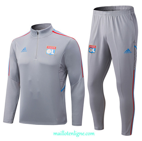 Thai Maillot Ensemble Lyon Survetement Gris 2022/2023 E801