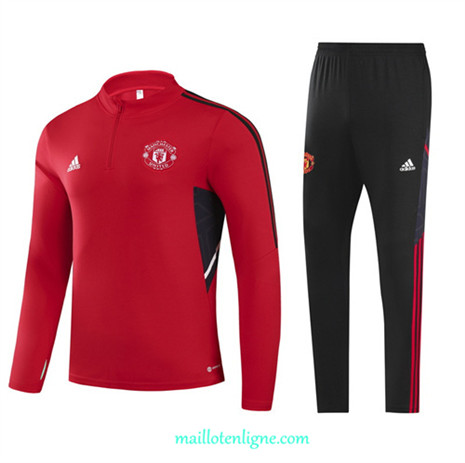 Thai Maillot Ensemble Manchester United Survetement Bleu Marine 2022/2023 E929