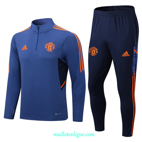 Thai Maillot Ensemble Manchester United Survetement Noir 2022/2023 E930