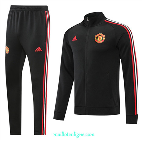 Thai Maillot Ensemble Manchester United Veste Survetement Noir 2022/2023 E942