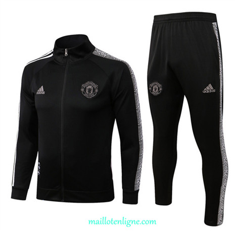 Thai Maillot Ensemble Manchester United Veste Survetement Noir 2022/2023 E946