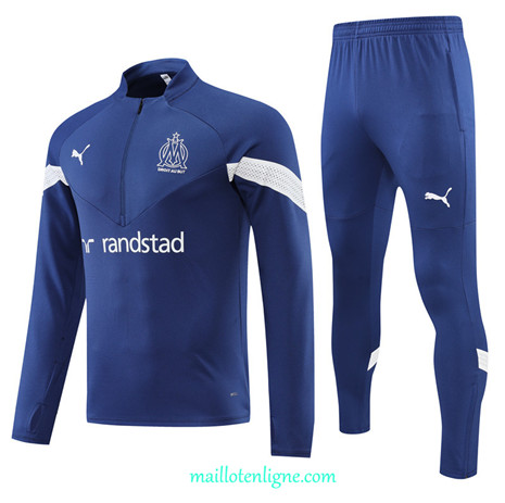 Thai Maillot Ensemble Marseille Survetement Bleu Marine 2022/2023 E810