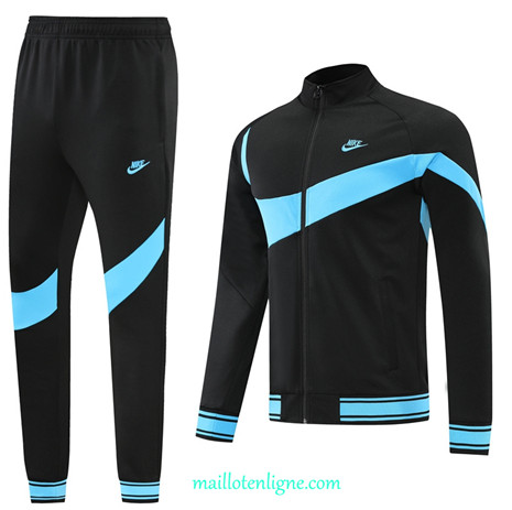 Thai Maillot Ensemble Nike Veste Survetement Noir/Vert 2022/2023 E720