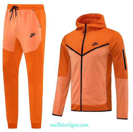 Thai Maillot Ensemble Nike Veste Survetement à capuche Orange 2022/2023 E732