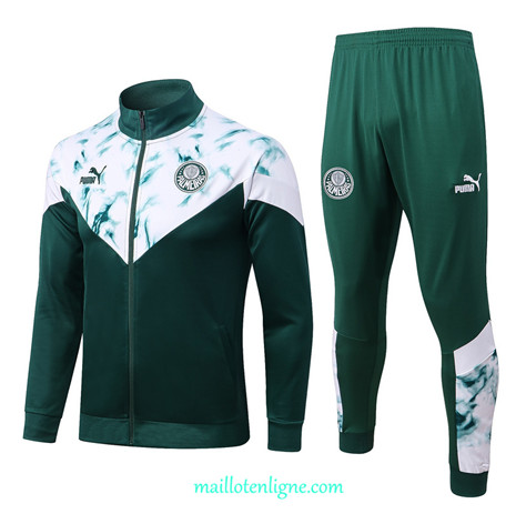 Thai Maillot Ensemble Palmeiras Veste Survetement Vert/Blanc 2022/2023 E734