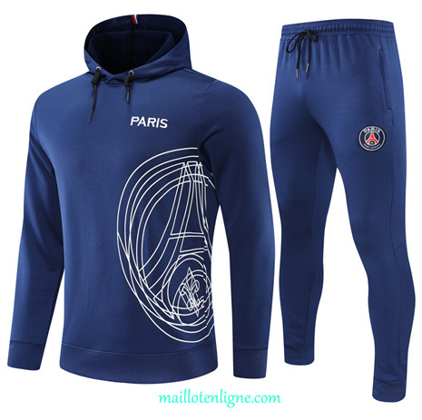 Thai Maillot Ensemble Paris PSG Veste Survetement à capuche Bleu Marine 2022/2023 E821