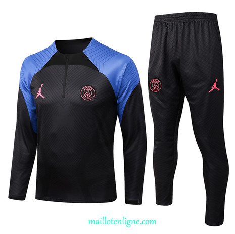 Thai Maillot Ensemble Paris PSG Survetement Noir/Bleu 2022/2023 E825