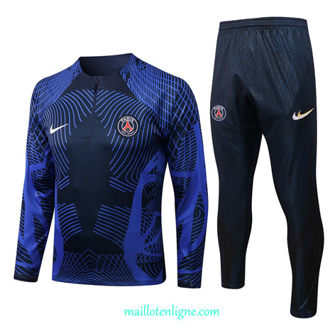 Thai Maillot Ensemble Paris PSG Survetement Bleu Marine 2022/2023 E826