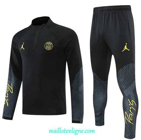 Thai Maillot Ensemble Paris PSG Survetement Noir 2022/2023 E831