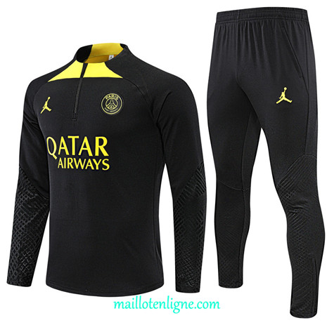 Thai Maillot Ensemble Paris PSG Survetement Noir 2022/2023 E834