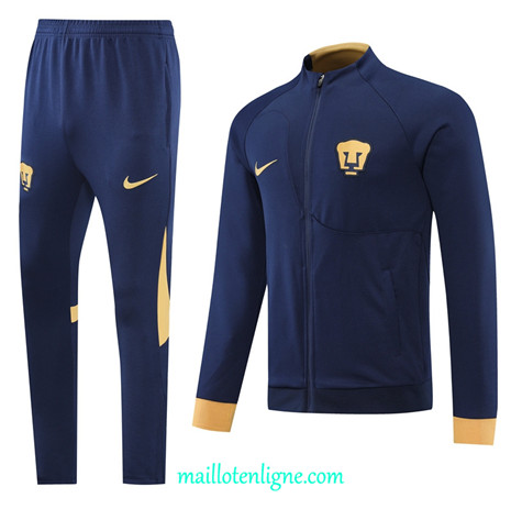 Thai Maillot Ensemble Pumas UNAM Veste Survetement Bleu Marine 2022/2023 E740