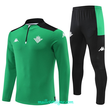 Thai Maillot Ensemble Real Betis Survetement Vert/Noir 2022/2023 E781