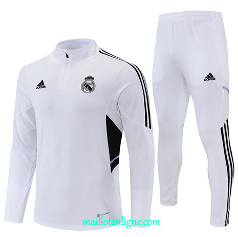 Thai Maillot Ensemble Real Madrid Survetement Violet/Noir 2022/2023 E784