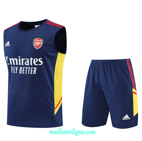 Thai Maillot Ensemble Arsenal Debardeur Training Bleu Marine 2022/2023 E1216