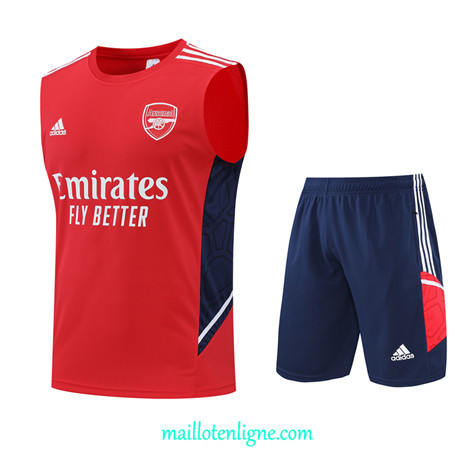 Thai Maillot Ensemble Arsenal Debardeur Training Rouge/Bleu Marine 2022/2023 E1217