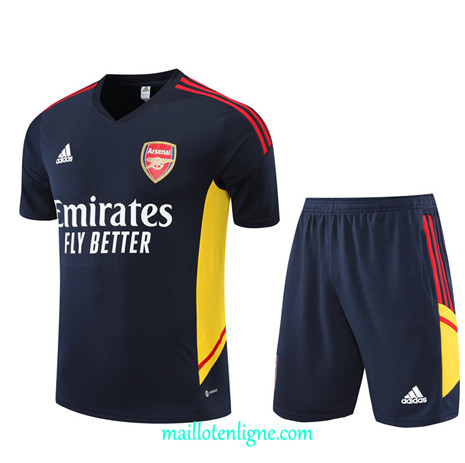 Thai Maillot Ensemble Arsenal + Short Training Bleu Marine 2022/2023 E1219