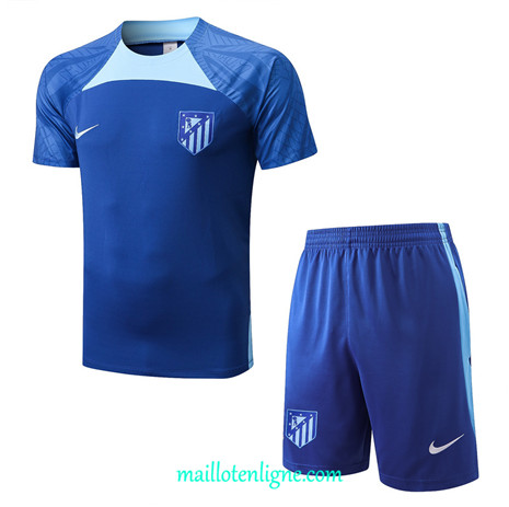 Thai Maillot Ensemble Atletico Madrid + Short Training Bleu 2022/2023 E1105