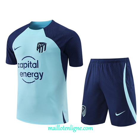 Thai Maillot Ensemble Atletico Madrid + Short Training Bleu 2022/2023 E1106