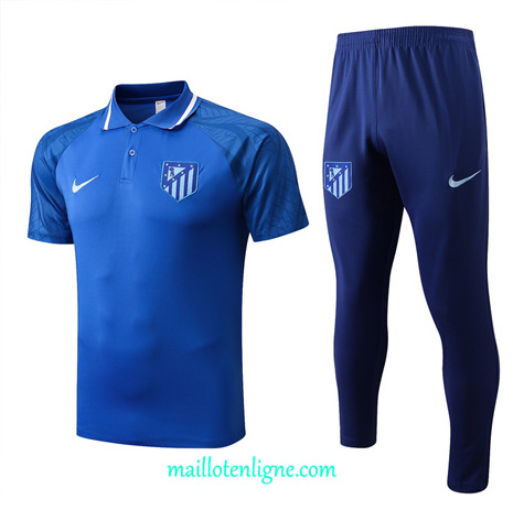 Thai Maillot Ensemble polo Atletico Madrid Training Bleu 2022/2023 E1107