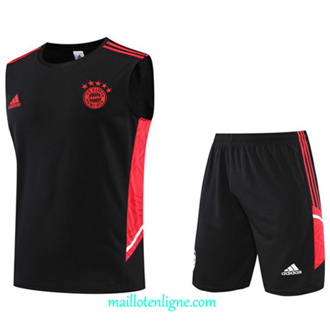 Thai Maillot Ensemble Bayern Munich Debardeur Training Noir 2022/2023 E1094