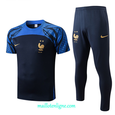 Thai Maillot Ensemble France Training Bleu Marine 2022/2023 E1206