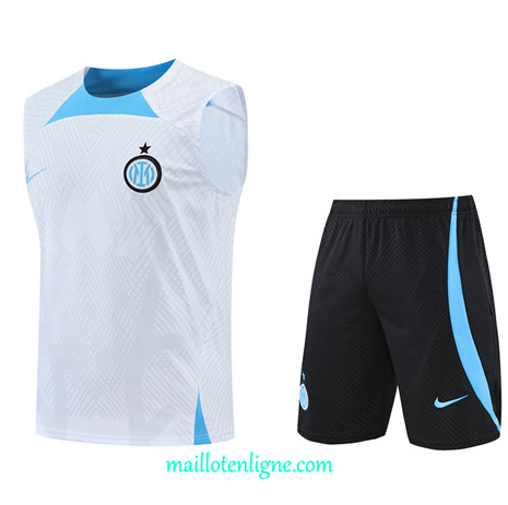 Thai Maillot Ensemble Inter Milan Debardeur Training Blanc 2022/2023 E1275