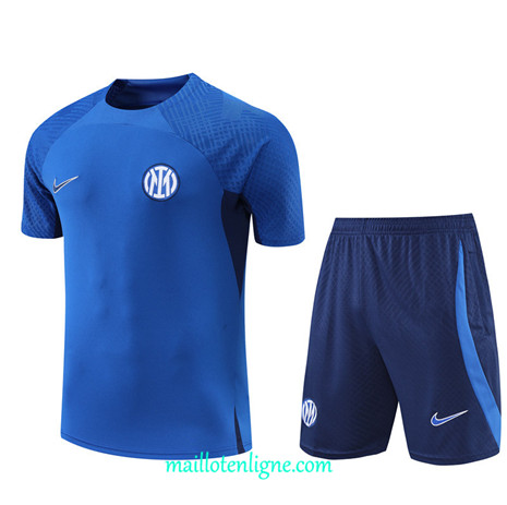 Thai Maillot Ensemble Inter Milan + Short Training Bleu 2022/2023 E1279