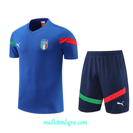 Thai Maillot Ensemble Italie + Short Training Bleu 2022/2023 E1207