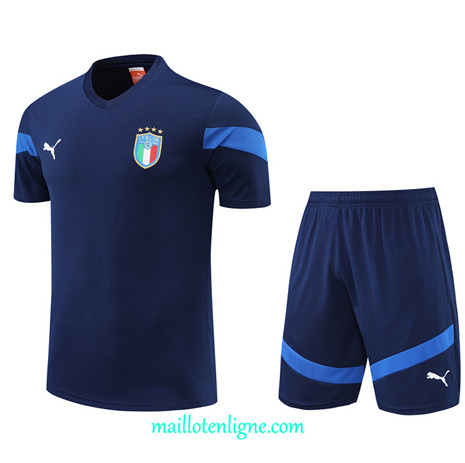 Thai Maillot Ensemble Italie + Short Training Bleu Marine 2022/2023 E1208