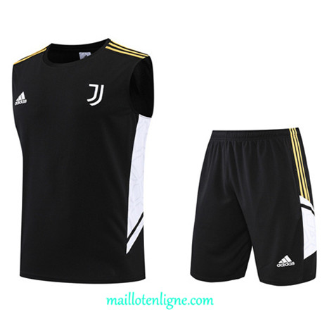 Thai Maillot Ensemble Juventus Debardeur Training Noir 2022/2023 E1287