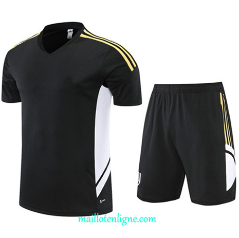 Thai Maillot Ensemble Juventus + Short Training Noir 2022/2023 E1292