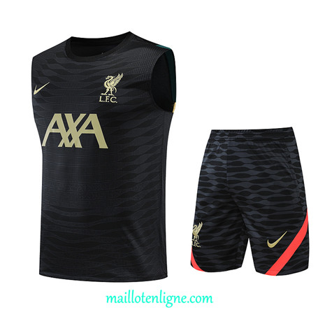 Thai Maillot Ensemble Liverpool Debardeur Training Noir 2022/2023 E1240