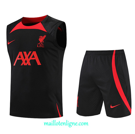 Thai Maillot Ensemble Liverpool Debardeur Training Noir 2022/2023 E1241