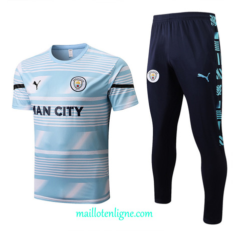 Thai Maillot Ensemble Manchester City Training Bleu 2022/2023 E1258