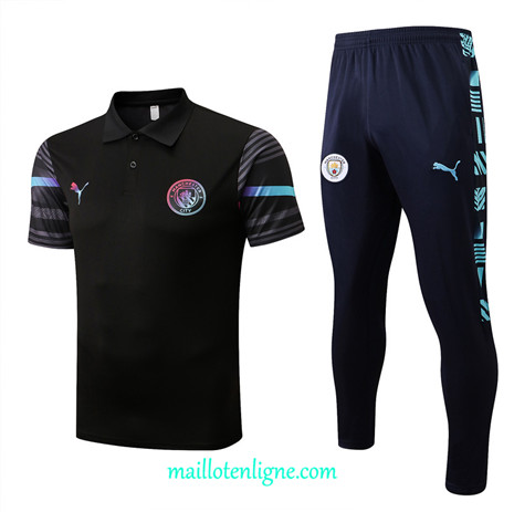 Thai Maillot Ensemble Manchester City Training Noir/Bleu Marine 2022/2023 E1259