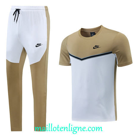 Thai Maillot Ensemble Nike Training Brun/Blanc 2022/2023 E1085