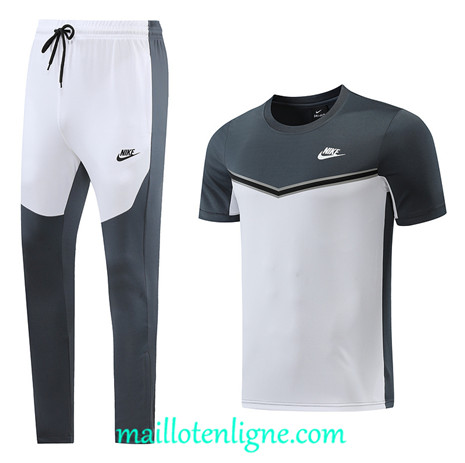 Thai Maillot Ensemble Nike Training Gris/Blanc 2022/2023 E1087