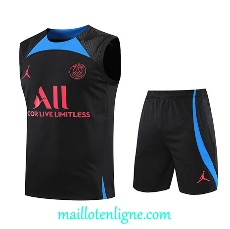 Thai Maillot Ensemble Paris PSG Debardeur Training Noir 2022/2023 E1156