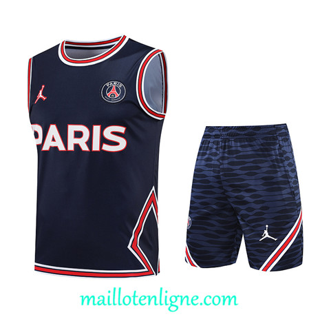 Thai Maillot Ensemble Paris PSG Debardeur Training Bleu Marine 2022/2023 E1158